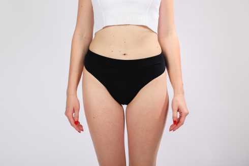 Long legs fekete pamut menstruációs alsó